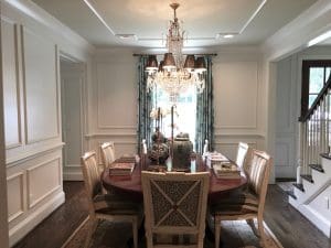 Renovated dining room, interior design in Nashville, TN by Eric Ross Interiors, call interior designers today.
